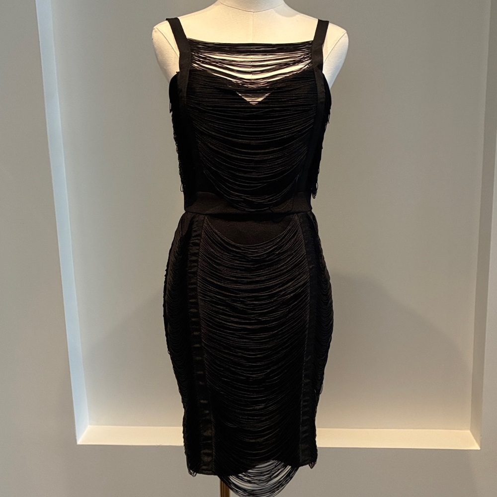 Lipsy Black Midi string Dress